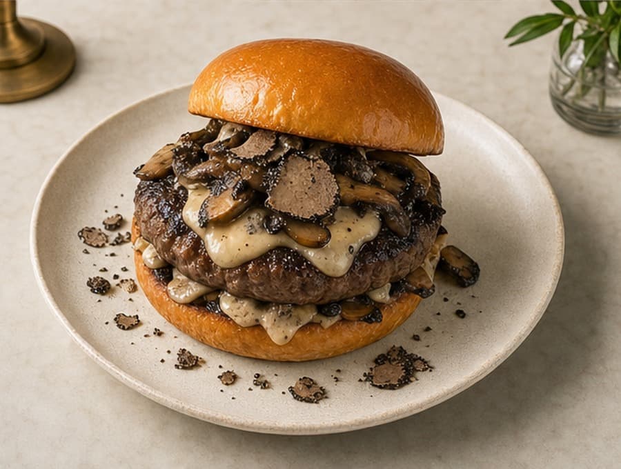 Black Truffle Mushroom Burger